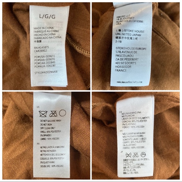 Amuse Society Verona Knit Tank Dress Amaretto Large - Picture 17 of 17